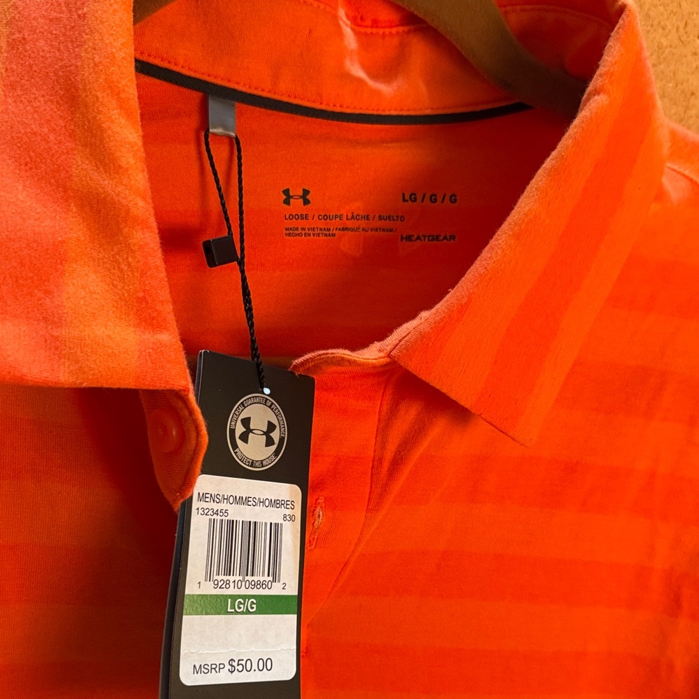 Under Armour Men's Vibrant Orange Polo
